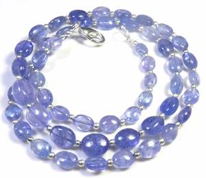 Collar de Cuentas de Tanzanita Azul 100% Natural, Forma Ovalada, Pulido, Suave, 6-9 mm, 18 Pulgadas, Alta Calidad, para DIY - Product Image 5