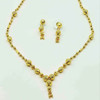 En gros, Perles plaquées or micron 14K 18K 24K pour la création de colliers courts, Parure de bijoux traditionnels, Bijoux de mode en laiton, Oro Joyeria