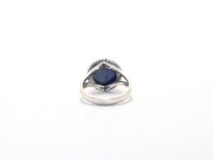 Anillo de declaración de Plata de Ley 925 para mujer, piedra preciosa de lapislázuli azul Natural, joyería de moda para fiestas - Product Image 6