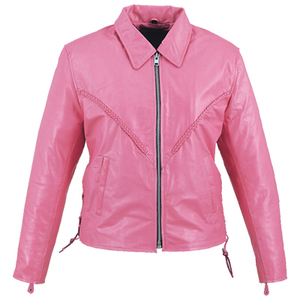 Chaqueta de Cuero Estilo Motero para Mujer, Diseño HMB-0294C, Moda de Invierno, Talla XL, Alta Calidad, Lona de Algodón Sólida, Estilo Trenzado, Gran Venta - Product Image 3
