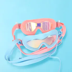 Venta caliente nuevos niños macaron gafas de natación PC antiniebla gafas de natación impermeables niños gafas de natación