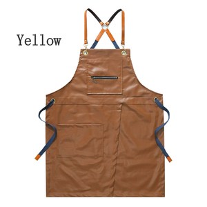 Delantales de cocina de lona de cuero para mujer, hombre, Chef, estilista, delantal de mezclilla, parrilla, restaurante, Bar, tienda, cafés, estudios, uniforme - Product Image 4