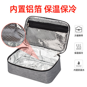 Haute qualité isolé feuille d'aluminium doublure fermeture à glissière Portable thermique réutilisable Shopping fourre-tout pour un usage quotidien sacs isothermes - Product Image 3