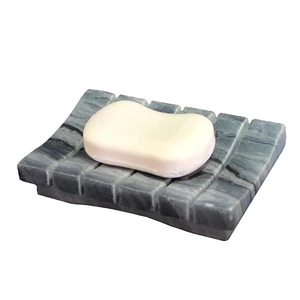 Dispensador de accesorios de baño de mármol de alta calidad, soporte para cepillo de dientes pulido, jabonera, caja de brotes de algodón, bandeja estilo amor - Product Image 3