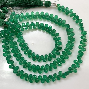 ลูกปัดมุกพลอยสีเขียวธรรมชาติทรงหยดน้ำ - Product Image 4