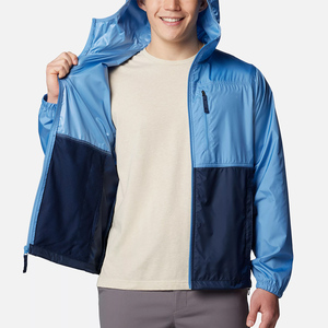 Chaqueta de exterior con capucha impermeable de lona con estampado personalizado Chaqueta cortavientos elegante de alta calidad para senderismo y correr para hombre al aire libre - Product Image 5