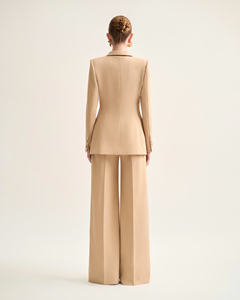 Vesper Pantalon à rayures pour femmes de style élégant Pantalon taille haute à jambes larges Fabriqué au Vietnam avec des services ODM Article chaud - Product Image 6