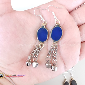 ต่างหูชาติพันธุ์อัฟกานิสถาน kuchi เครื่องประดับทำด้วยมือของชนเผ่า Boho เก๋ไก๋ต่างหูสำหรับวัฒนธรรมและสวมใส่ทุกวัน - Product Image 3