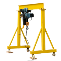 Grue portique mobile économique et alternative, 1-10 tonnes, hauteur réglable, sur roues, type A, avec palan à chaîne électrique et moteur