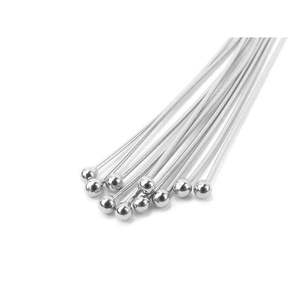 หมุดหัวบอลแบนขนาด 25 มม. ชุบทอง เงิน และโรสโกลด์ ทำจากทองแดง สำหรับงานประดิษฐ์เครื่องประดับ พร้อมลูกปัดอัญมณี ขนาด 22 เกจ - Product Image 2