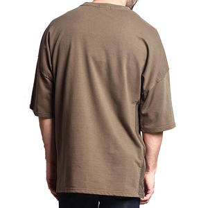 Las camisetas más vendidas para hombre 100% algodón Drop Shoulder Loose Fit Jersey de alta calidad Suministro directo de fábrica Diseño en blanco Caliente - Product Image 2