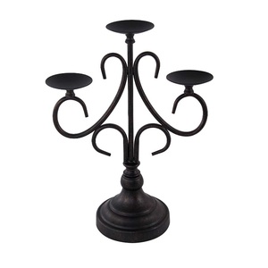 Bougeoir suspendu incurvé à la main de haute qualité accessoires de décoration de mariage et de maison bougeoir votif en métal - Product Image 2