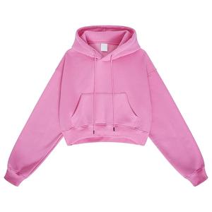 Sweats à capuche personnalisés de style court pour femmes Fabricant de vêtements orientés vers l'exportation de haute qualité du Bangladesh - Product Image 1