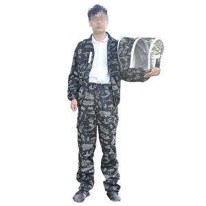 ชุดผึ้งโพลีคอตตอนผึ้งพร้อมผ้าคลุมหน้าแบบเต็มตัวผ้าคลุมหน้าระบายอากาศได้ดีการจัดการรังสำหรับเก็บน้ำผึ้ง - Product Image 6