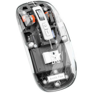 Arctic Fox Pureview Transparent Wireless and Bluetooth Rechargeable <b>Mouse</b> - Product Image 6