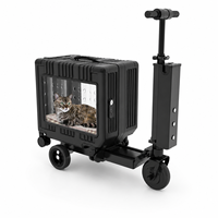 Scooter de transport intelligent électrique 42L en PC et alliage d'aluminium pour animaux de compagnie, avec conception détachable pour petits chiens et chats