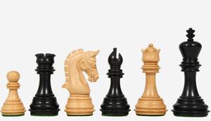 Pièces d'échecs professionnelles neuves de style impérial, en bois d'ébène véritable, jeu d'échecs en bois de buis, roi de 3,75 pouces, reines supplémentaires - Product Image 6