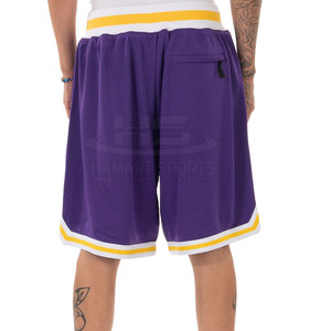 Logo personnalisé Short de basket-ball droit à séchage rapide pour homme Short en maille de basket-ball uni pour homme pour homme - Product Image 4