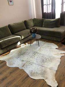 Cheveux gris sur peau de cuir tapis tapis pour salon pour ceinture meubles canapé chaussures bagages - Product Image 2