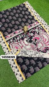 KALAMKARI NELLORE SEDA JARI BORDER SAREES CON BLUSA - Product Image 4