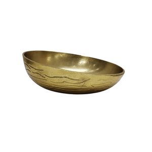 Bol en aluminium fait à la main, finition dorée, utilisé pour la décoration de centre de table, décoration de centre de table pour les fêtes - Product Image 2