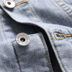 Venta al por mayor de la ropa de estilo más popular de los hombres chaqueta de mezclilla nueva llegada últimas tendencias de moda Streetwear chaquetas de mezclilla desgastadas - Product Image 5