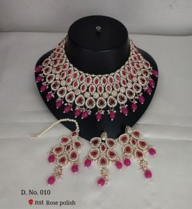 Conjunto de Joyería Étnica Chapada en Oro Rosa Antiguo con Circonita Cúbica y Cristal, Collar Colgante para Fiesta de Boda para Mujer - Product Image 4