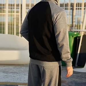 Unisex 100% Cotton Jogger Sets Custom Logo Printed Casual Winter Tracksuit Hooded Collar Men's 2-Piece <b>Sweat</b> Suits - Product Image 4