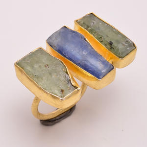 แหวนชุบทองสำหรับผู้หญิงทำด้วยมือ925โบราณรูปทรงสเตอริงเงินแหวนซิทรีนสำหรับงานเลี้ยงเครื่องประดับที่ดี - Product Image 3