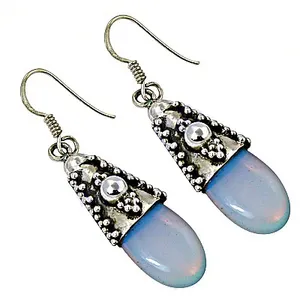 Pendientes de Plata 925 con Calcedonia en Forma de Gota para Mujer, Joyería de Moda, Idea de Regalo - Product Image 2