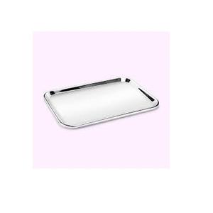 Bandejas de Servir Rectangulares Metálicas Hechas a Mano de Diseño Moderno y Elegante con Bordes Lisos Sin Asas - Product Image 1