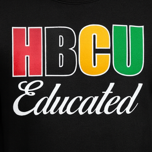 HBCU Alpha Educated Chenille Sudadera Negro Pan African Gold Bordado Premium Cotton Greek Fraternity Divine Nine Apparel - Product Image 2