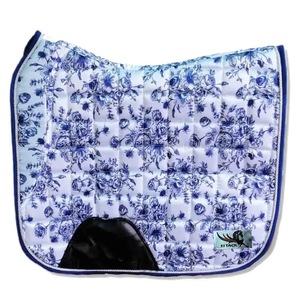 Tapis de selle en coton noir à sublimation florale 2025 - Product Image 2