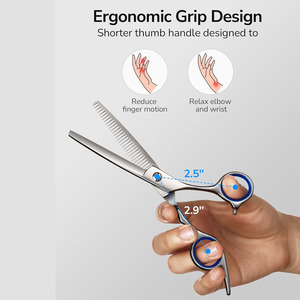 Tijeras profesionales para adelgazar el cabello Acero inoxidable alemán 6 pulgadas 24 dientes VG10 Tijeras para adelgazar el salón - Product Image 4