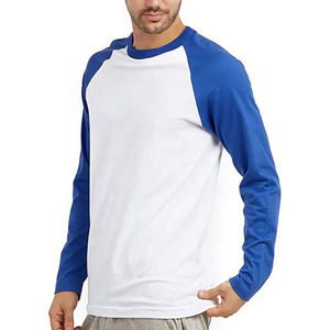 Haut ODM coton blanc col rond plaine Offre Spéciale meilleure qualité nouveau Style à manches longues hommes t-shirt 100 Polyester vêtements hommes - Product Image 3