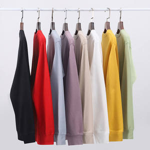 Sweatshirts pour hommes grande taille 100% coton respirant et léger Teint uni avec tissage tricoté Faible MOQ - Product Image 6