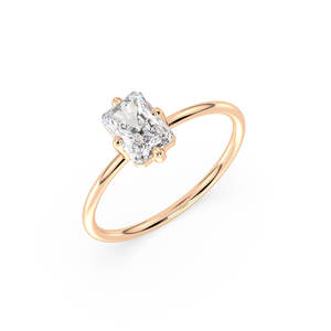 REYES Exquisito Anillo Solitario de Compromiso de Diamante Crecido en Laboratorio HPHT CVD de Corte Radiante de 1 Carat para Mujer, Regalo Perfecto, Joyería - Product Image 1