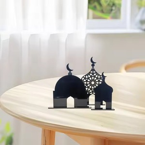 Décoration Ramadan Kareem en métal et acrylique noir enduit Kraft World - Durable et réutilisable pour la décoration de la maison en journée et en soirée - Product Image 6