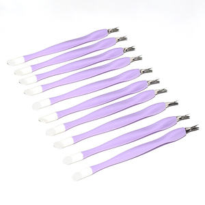 อุปกรณ์ทำเล็บแบบมืออาชีพที่ดันหนังกำพร้าที่ดันหนังที่ตายแล้วเล็บที่ดันหนังกำพร้าพร้อมที่จับพลาสติก - Product Image 2