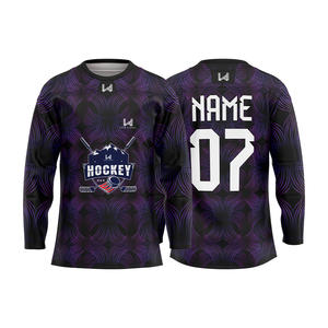 Maillots de hockey sur glace unisexes en polyester 100% avec logo personnalisé imprimé, 4 jeux, extensible dans les quatre sens, respirant, évacuant l'humidité - Product Image 6