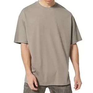 T-shirt oversize pour homme en coton uni, streetwear décontracté, coupe ample, manches courtes, haut confortable pour un usage quotidien - Product Image 2