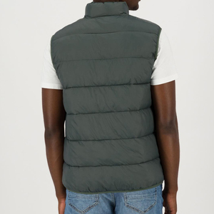 Chaleco de exterior con logotipo personalizado para hombre, cuello levantado, bolsillo con cremallera, chaleco acolchado de invierno para hombre, chaleco transpirable y cómodo para hombre - Product Image 6