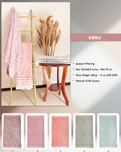 ผ้าขนหนูชายหาด DAFNI BIG PAZAR สีม่วง ลายพิมพ์เฮอร์ริงโบน ซักได้ พร้อมพู่สีขาว น้ำหนักปานกลาง 440 กรัม ผ้าเคลือบ HDPE - Product Image 1