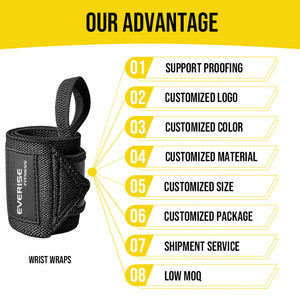 Muñequeras Deportivas de Alta Calidad para Levantamiento de Pesas, Entrenamiento de Potencia, Gimnasio, con Logotipo Personalizado, Elásticas - Product Image 5
