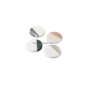 Posavasos decorativos para mesa de fiesta de boda, utensilios para el hogar y la cocina, herramientas, tamaño y forma personalizados, posavasos de té de mármol, Juego de 4 - Product Image 1