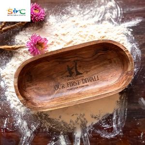 Grand bol gravé pour cadeau de retour de fête Diwali pour les invités mariage femme mari présent Design unique - Product Image 6