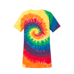 Tie Dye V Neck Cotton Tee | <b>Rainbow</b> Color Casual <b>T</b> <b>Shirt</b> | Custom Logo Printing | Wholesale Bulk Orders Available - Product Image 2