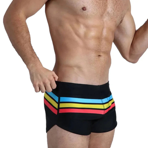 Maillot de bain pour homme, short de bain à rayures, vêtements de plage, short de surf, short de bain à séchage rapide, boxer de bain, vêtements de plage, short de bain, sous-vêtements - Product Image 2