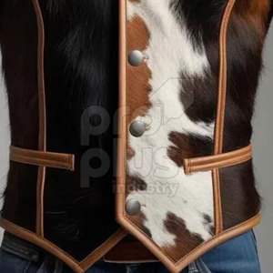 เสื้อกั๊กหนังวัวแท้สำหรับผู้ชาย - เสื้อคลุมลำลองระบายอากาศได้ดีสำหรับใช้ในชีวิตประจำวัน - Product Image 6