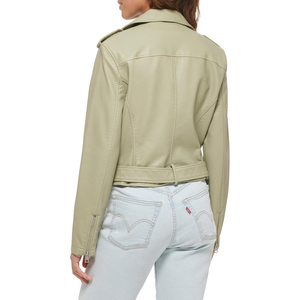 Chaqueta Bomber de Cuero para Mujer |   Chaqueta de Motociclista de Moda en PU |   Chaqueta con Cuello de Piel Cálida para Invierno, Fabricante Directo de Abrigos - Product Image 2